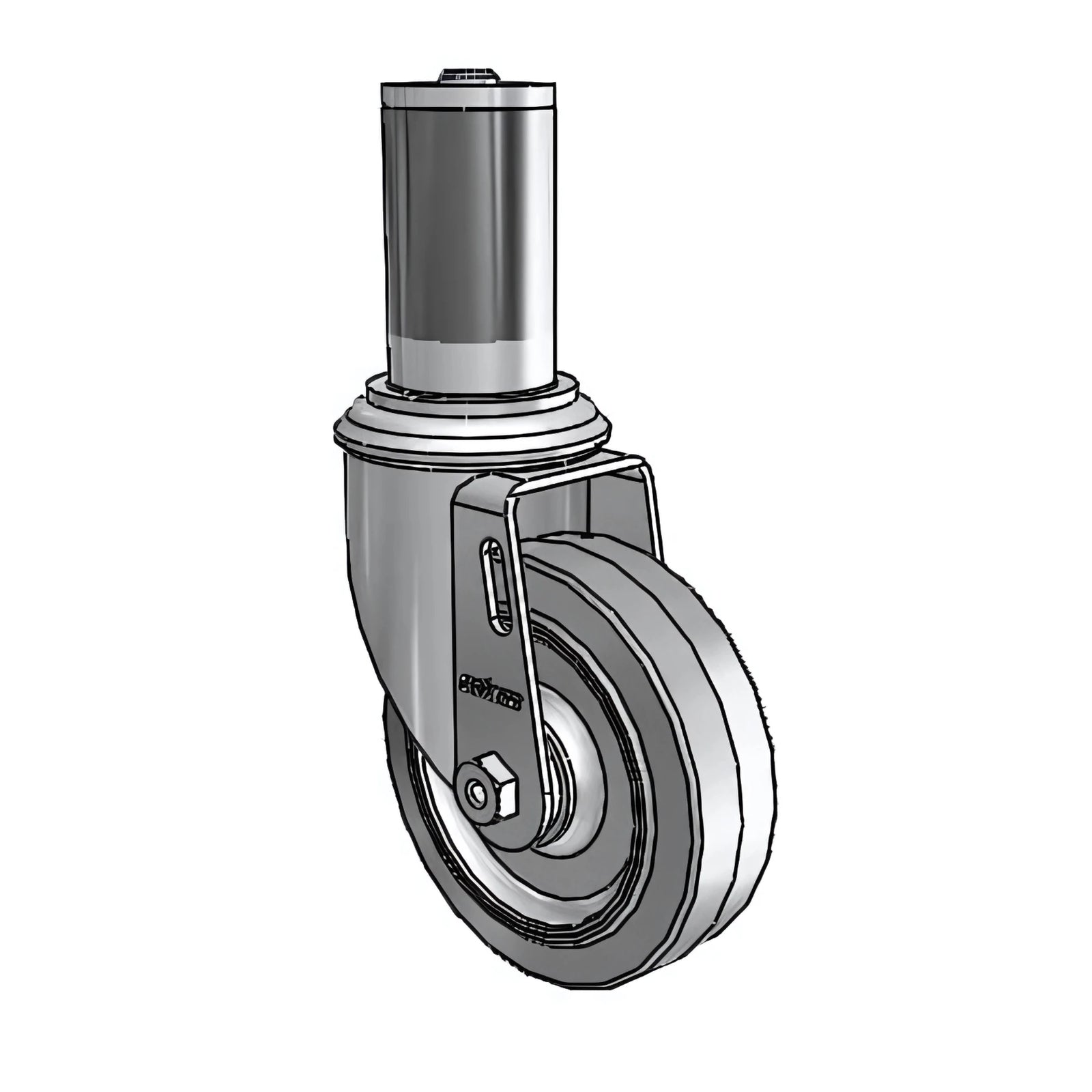 4" x 1.25" Performa Delrin Bearing Caster with Expanding Adapter | Colson MTG46 colson-header