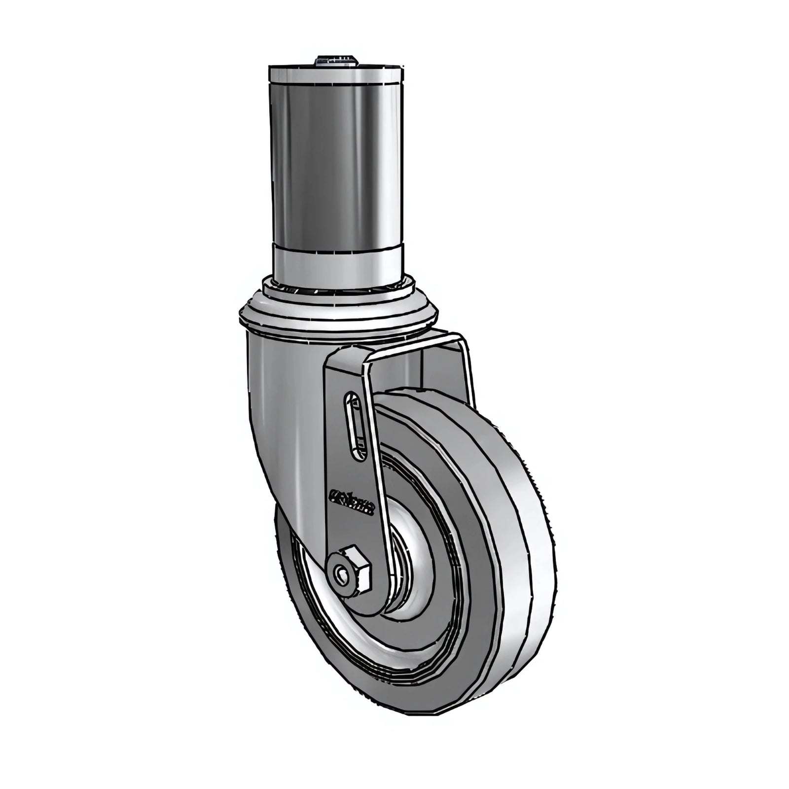 High-Performance 4" Performa Delrin Bearing Caster with Expanding Adapter for Round Tubing (MTG47) colson-header