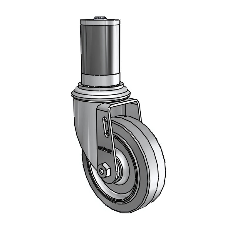 High-Performance 4" Performa Delrin Bearing Caster with Expanding Adapter for Round Tubing (MTG47) colson-header