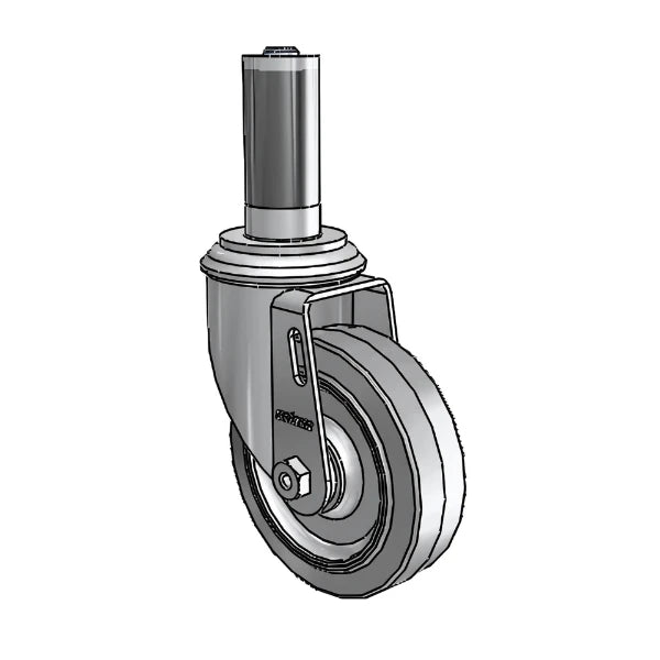 4" x 1.25" Performa Delrin Bearing Caster with Expanding Adapter for Square Tubing (1-1/8" to 1-3/16" Inside Dia.) - Durable, High-Performance Caster for Industrial & Commercial Use - Model 2.04267.441 MTG53 colson-header