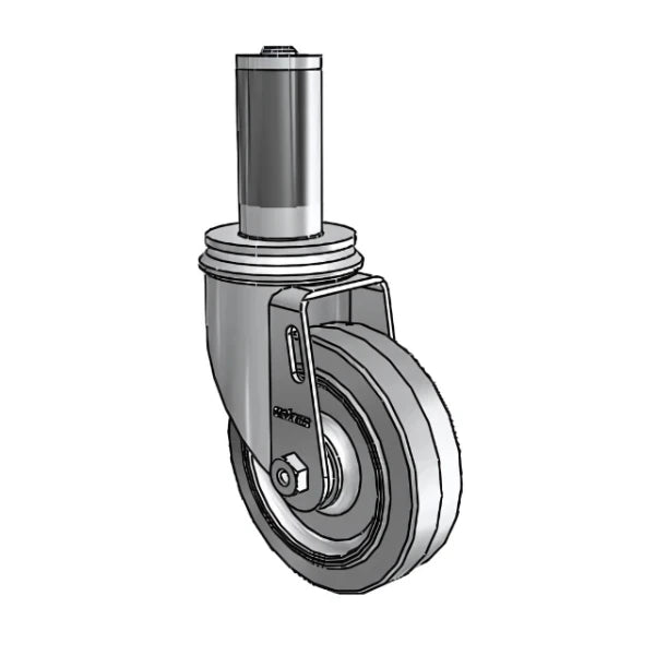 Colson Casters 4" x 1.25" Performa Delrin Bearing Caster with Expanding Adapter (MTG54) for 1-1/4" to 1-5/16" Square Tubing - SKU: 2.04267.441 MTG54 colson-header