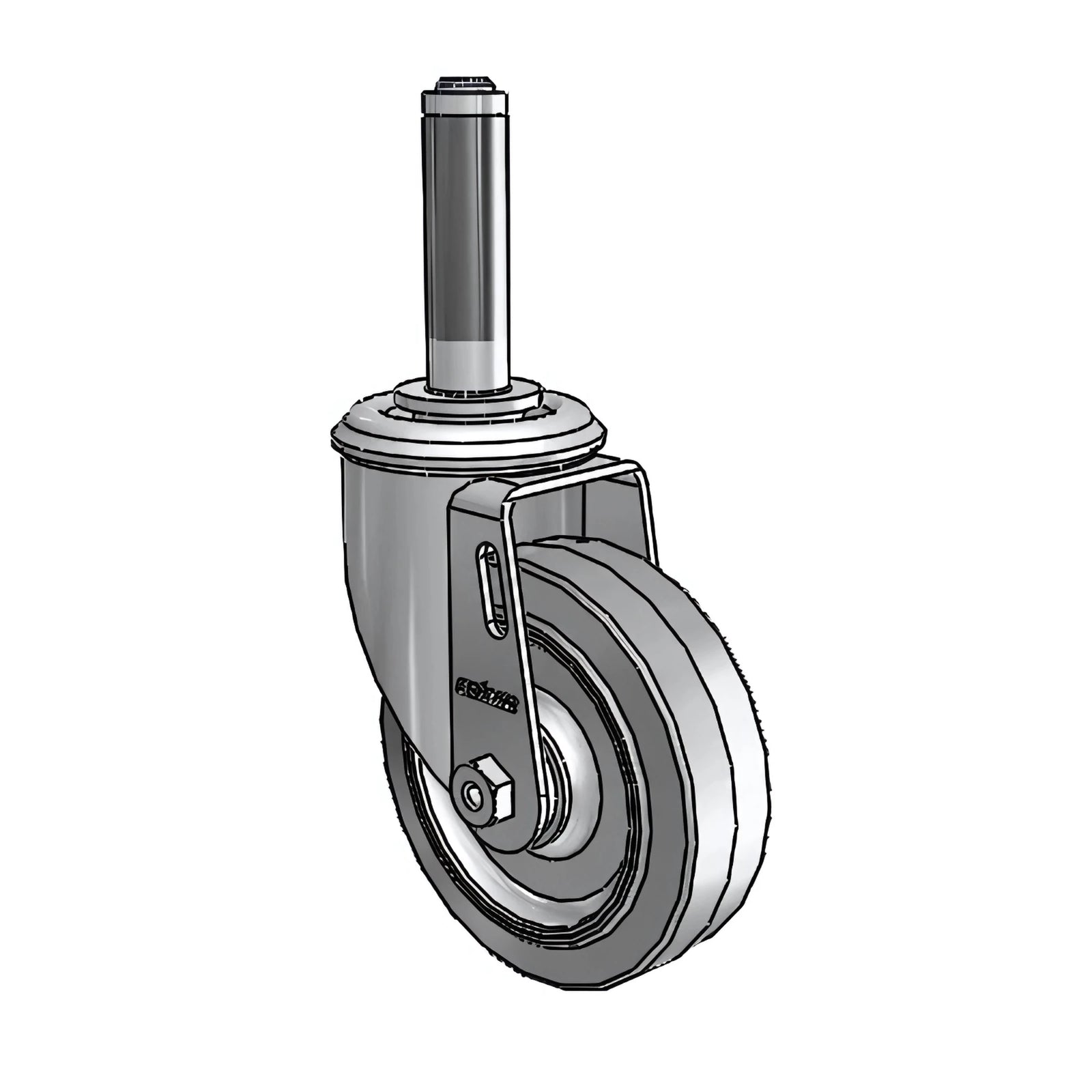 Colson Casters 4" x 1.25" Performa Ball Bearing Caster with Expanding Adapter (3/4" to 13/16" Inside Dia. Round Tubing) - SKU: 2.04267.445 MTG40 | Heavy-Duty Industrial Caster for Reliable Mobility colson-header