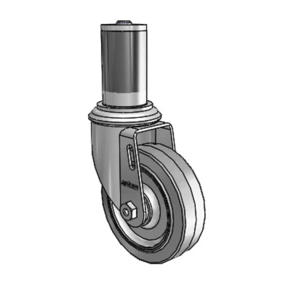 Colson Casters 4" x 1.25" Performa Ball Bearing Caster with Expanding Adapter (MTG46) for 1-1/2" to 1-9/16" Round Tubing – Heavy Duty, Industrial & Commercial Use, SKU: 2.04267.445 MTG46 colson-header