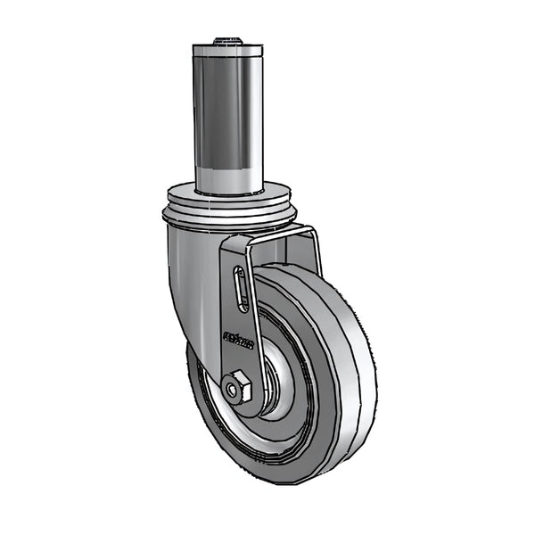 Colson Casters 4" x 1.25" Performa Ball Bearing Caster with Expanding Adapter (MTG54) for 1-1/4" to 1-5/16" Square Tubing - SKU: 2.04267.445 MTG54 colson-header