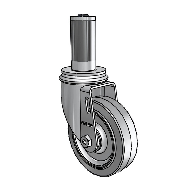 Colson Casters 4" x 1.25" Performa Ball Bearing Caster with Expanding Adapter (MTG54) for 1-1/4" to 1-5/16" Square Tubing - SKU: 2.04267.445 MTG54 colson-header