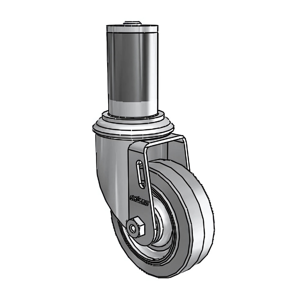 Colson Casters 4" x 1.25" Performa Ball Bearing Caster with Expanding Adapter (MTG55) for Square Tubing - SKU: 2.04267.445-MTG55 colson-header