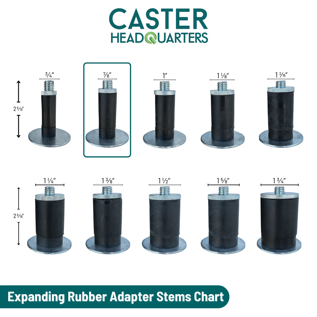 Colson Casters 4" x 1.25" Polyolefin Delrin Bearing Caster with Expanding Adapter (MTG41) - 7/8" to 15/16" Inside Dia. Round Tubing, Heavy Duty, SKU: 2.04267.53 MTG41 colson-header