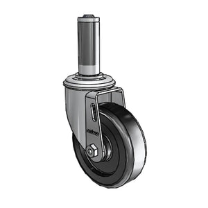 Colson MTG42 4" x 1.25" Polyolefin Caster – 1" to 1-1/16" Expanding Stem