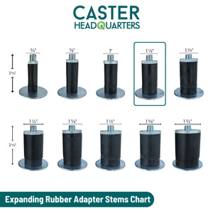 Colson Casters 4" x 1.25" Polyolefin Delrin Bearing Caster with Expanding Adapter for 1-1/8" to 1-3/16" Tubing - SKU: 2.04267.53 MTG43 - Heavy Duty Industrial Caster for Equipment and Machinery colson-header