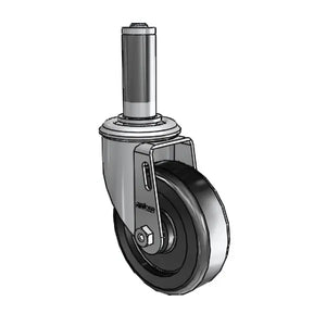 Colson 2.04267.55 MTG42 4" x 1.25" Polyolefin Caster – 1" to 1-1/16" ID
