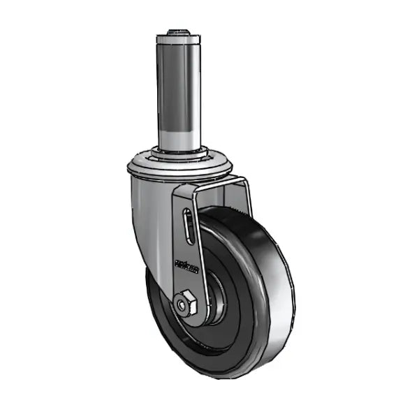 Colson Casters 4" x 1.25" Polyolefin Ball Bearing Caster with Expanding Adapter for 1" to 1-1/16" Tubing - SKU: 2.04267.55 MTG42 - Durable, Smooth-rolling Caster for Industrial & Commercial Use -  | CasterHQ