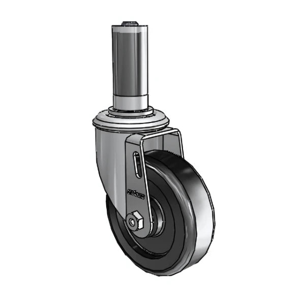 Colson Casters 4" x 1.25" Polyolefin Ball Bearing Caster with Expanding Adapter (1-1/8" to 1-3/16" Inside Dia. Tubing) - SKU: 2.04267.55 MTG43 - Durable, Smooth Rolling Caster for Industrial & Commercial Use colson-header