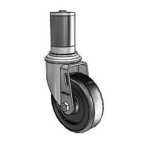 Colson MTG47 4" x 1.25" Polyolefin Caster – 1-5/8" Expanding Stem