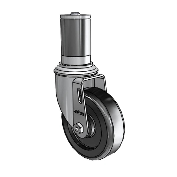 Colson Casters 4" x 1.25" Polyolefin Ball Bearing Caster with Expanding Adapter (1-5/8" to 1-11/16" Inside Dia. Round Tubing) - MTG47 - SKU: 2.04267.55 MTG47 | Durable Industrial Caster for Versatile Applications colson-header