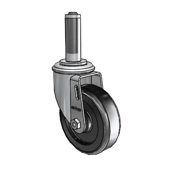 Colson Casters 4" x 1.25" Polyolefin Ball Bearing Caster with Expanding Adapter for Square Tubing (7/8" to 15/16" ID) - MTG51, SKU: 2.04267.55 MTG51 - Durable, Smooth Rolling Caster for Industrial & Commercial Applications colson-header