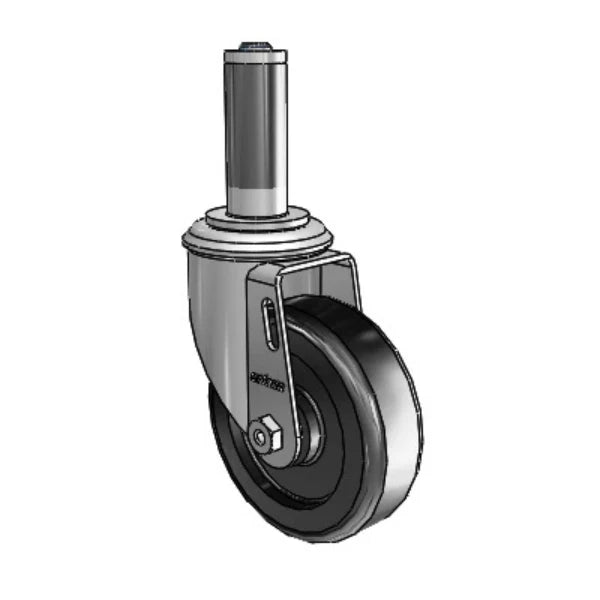 Colson Casters 4" x 1.25" Polyolefin Ball Bearing Caster with Expanding Adapter (MTG52) - 1" to 1-1/16" Inside Dia. Square Tubing - SKU: 2.04267.55 MTG52 - Durable, High-Performance Industrial Caster for Versatile Applications colson-header