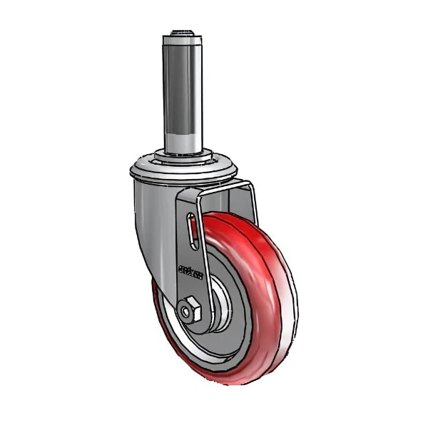 4" x 1.25" HI-TECH Ball Bearing Caster with Expanding Adapter (MTG41) for 7/8" to 15/16" Tubing, Model 2.04267.95 - Durable, Smooth Precision Movement for Light to Medium-Duty Applications colson-header