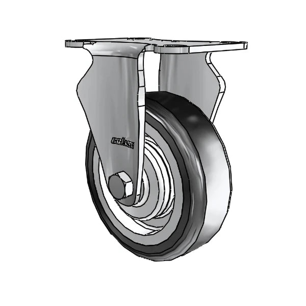 4" x 1.25" High-Temp TPE Precision Ball Rigid Caster - Durable Stainless Steel and Heat-Resistant Wheel with 2.5" x 3.625" Plate - Model 2.04408.414 H for Industrial Applications colson-header1