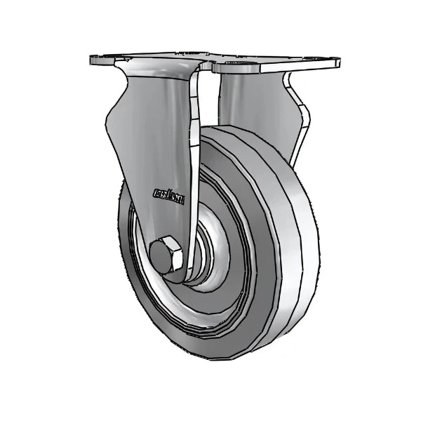 4" x 1.25" Stainless Steel Rigid Caster with Delrin Bearings | Heavy-Duty 2.5" x 3.625" Plate - Model 2.04408.444 for Industrial Applications colson-header1