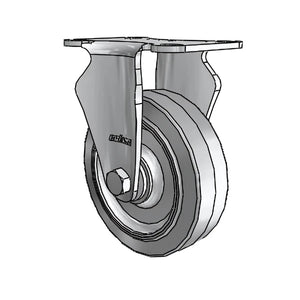 4" x 1.25" Stainless Steel Rigid Caster with Delrin Bearings | Heavy-Duty 2.5" x 3.625" Plate - Model 2.04408.444 for Industrial Applications colson-header1