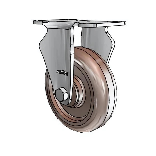 4" x 1.25" Stainless Steel Thermo Plain Rigid Caster with 2.5" x 3.625" Plate - Heavy-Duty, Corrosion-Resistant, Ideal for Light to Medium-Duty Applications (Model 2.04408.52 HT) colson-header1