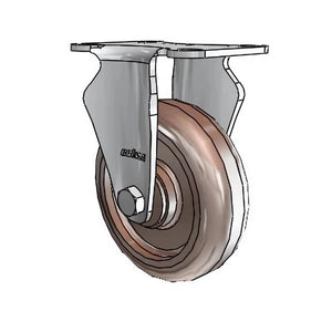 4" x 1.25" Stainless Steel Thermo Plain Rigid Caster with 2.5" x 3.625" Plate - Heavy-Duty, Corrosion-Resistant, Ideal for Light to Medium-Duty Applications (Model 2.04408.52 HT) colson-header1