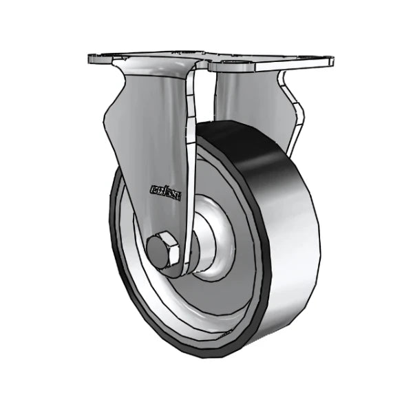 Colson Casters Stainless 4" x 1.25" ThermoTech Teflon Rigid Caster - 2.5" x 3.625" Plate - SKU: 2.04408.613 H - Heavy-Duty Industrial Caster for Smooth Mobility and Durability colson-header