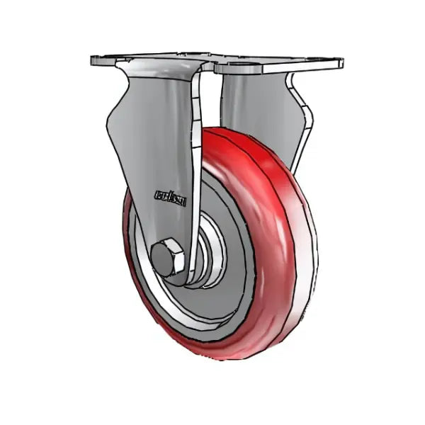 Colson Casters Stainless 4" x 1.25" HI-TECH Delrin Bearing Rigid Caster - 2.5" x 3.625" Plate - SKU: 2.04408.944 | Durable, High-Performance Caster for Industrial Use -  | CasterHQ