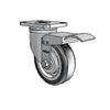 Colson Casters | Stainless 4" x 1.25" High-Temp TPE Precision Ball Caster with Total Lock, 2.5" x 3.625" Plate - SKU: 2.04456.414 H BRK4 colson-header