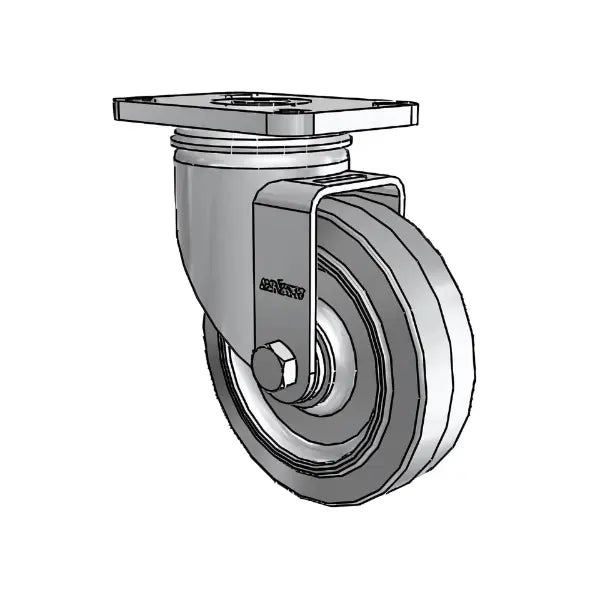 4" x 1.25" Stainless Steel Performa Caster with Delrin Bearing and 2.5" x 3.625" Plate - Durable, Corrosion-Resistant Caster for Industrial & Commercial Use (Model 2.04456.444) -  | CasterHQ