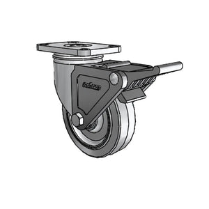 Colson Casters | Stainless 4" x 1.25" Performa Delrin Bearing Caster with Top Lock - 2.5" x 3.625" Plate - SKU: 2.04456.444 BRK2 | Durable & Reliable for Industrial Use colson-header