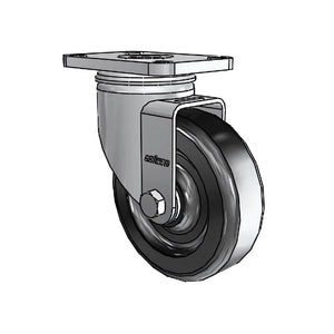 4" x 1.25" Stainless Polyolefin Caster with Delrin Bearing, 2.5" x 3.625" Plate – Durable, Corrosion-Resistant Industrial Caster for Smooth Movement and Heavy-Duty Applications (Model: 2.04456.544) colson-header