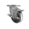 4" x 1.25" Stainless Polyolefin Side-Lock Caster with Delrin Bearing and 2.5" x 3.625" Plate – Heavy-Duty, Corrosion-Resistant Model 2.04456.544 BRK1 for Industrial and Commercial Applications colson-header
