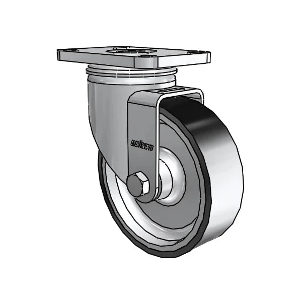 4" x 1.25" ThermoTech Teflon Caster for Lightweight and Medium-Duty Applications - Durable, Low-Friction Wheel with 2.5" x 3.625" Plate - Model 2.04456.613 H colson-header1