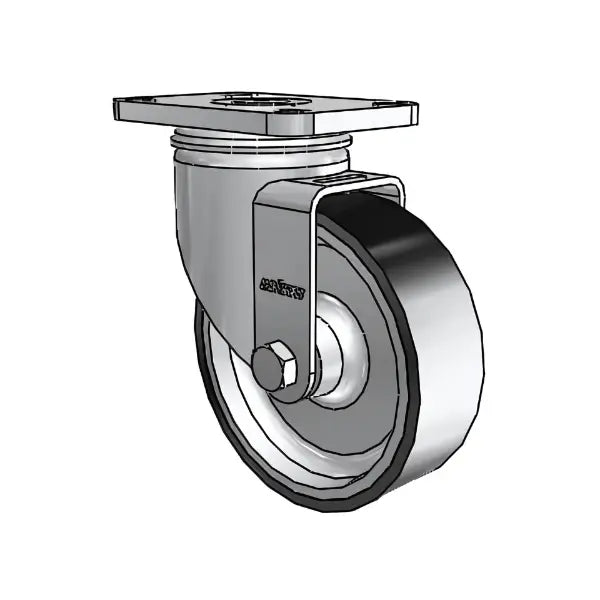 4" x 1.25" ThermoTech Teflon Caster for Lightweight and Medium-Duty Applications - Durable, Low-Friction Wheel with 2.5" x 3.625" Plate - Model 2.04456.613 H -  | CasterHQ