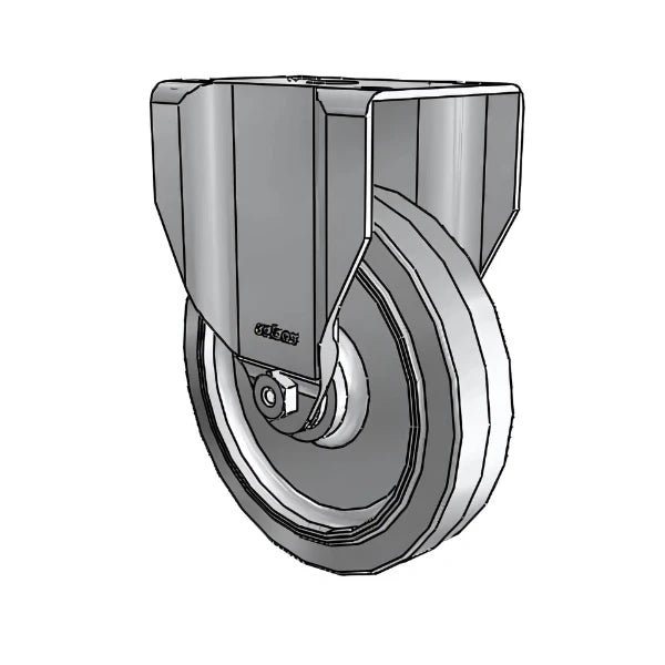 5" x 1.25" Performa Delrin Bearing Rigid Caster with 2.6875" x 3.625" Plate - Heavy-Duty Industrial Caster for Efficient Material Handling and Stability - 2.05208.441 colson-header