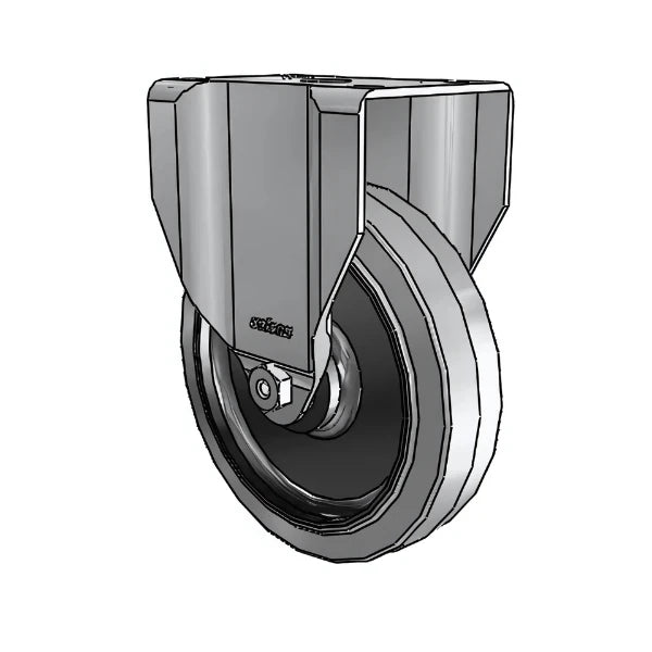 5" x 1.25" Conductive Performa Rigid Caster with 2.6875" x 3.625" Plate - Durable Static Control Solution for Heavy-Duty Applications - 2.05208.445 COND colson-header