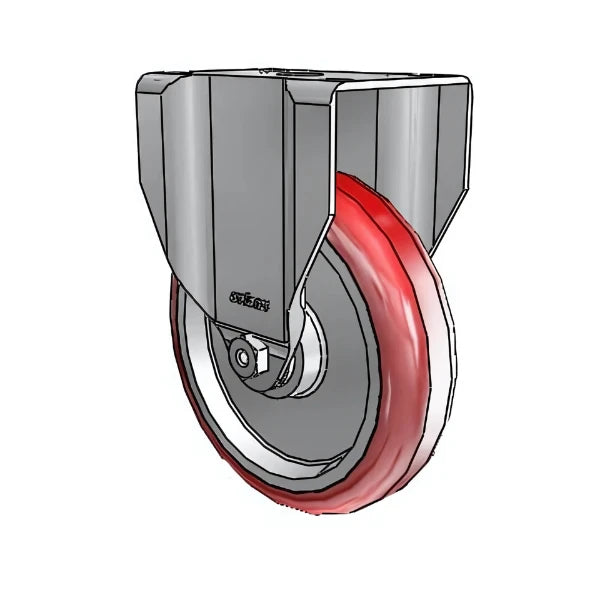 5" x 1.25" Stainless Steel Rigid Caster with HI-TECH Delrin Bearing, 2.6875" x 3.625" Plate – Durable Heavy-Duty Industrial Caster Model 2.05208.91 for Corrosion-Resistant Performance colson-header