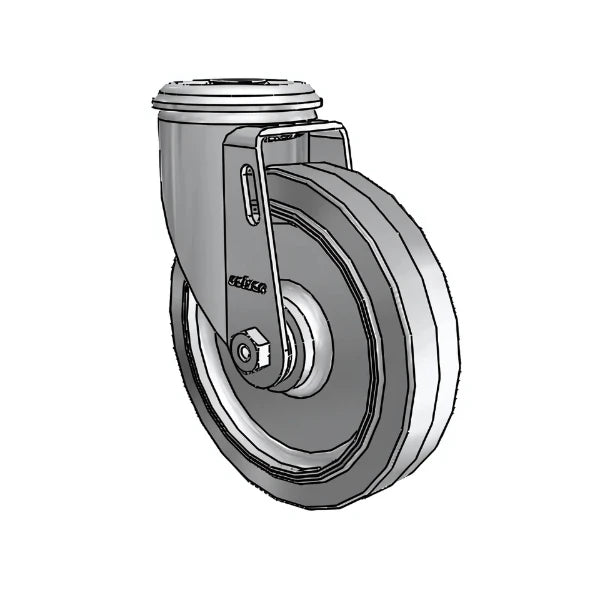 5" x 1.25" Performa Delrin Bearing Caster with 1/2" Hollow Rivet – Durable, Smooth-Operating Caster for Light-Duty Industrial Applications (Model: 2.05250.441) colson-header