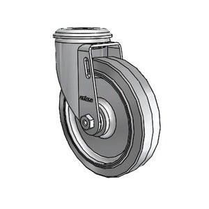 5" x 1.25" Performa Delrin Bearing Caster with 1/2" Hollow Rivet – Durable, Smooth-Operating Caster for Light-Duty Industrial Applications (Model: 2.05250.441) colson-header
