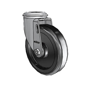 5" x 1.25" Polyolefin Delrin Bearing Caster with 1/2" Hollow Rivet - Durable, Smooth-Rolling Caster for Medium-Duty Applications colson-header1