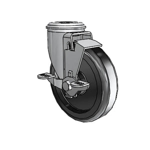 5" x 1.25" Polyolefin Ball Bearing Side-Lock Caster with 1/2" Hollow Rivet – Durable, Smooth Rolling for Industrial & Commercial Use | Model 2.05250.55 BRK1 colson-header1