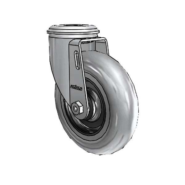 5" x 1.3125" Conductive Performa Caster with 1/2" Hollow Rivet - ESD Safe, High-Performance Ball Bearings for Electronics and Sensitive Equipment - Model 2.05250.565 COND colson-header