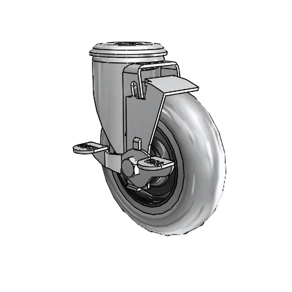5" x 1.3125" Conductive Performa Side-Lock Caster with 1/2" Hollow Rivet - Durable, High-Performance Caster for Industrial & ESD Applications (Model 2.05250.565 COND BRK1) colson-header