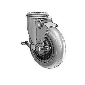 5" x 1.3125" Conductive Performa Side-Lock Caster with 1/2" Hollow Rivet - Durable, High-Performance Caster for Industrial & ESD Applications (Model 2.05250.565 COND BRK1) colson-header