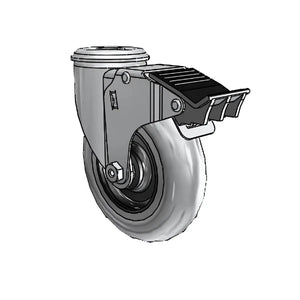 5" x 1.3125" Conductive Performa Caster with Total Lock and 1/2" Hollow Rivet – Heavy-Duty Anti-Static Caster for Industrial and Electronic Applications – Model 2.05250.565 COND BRK5 colson-header