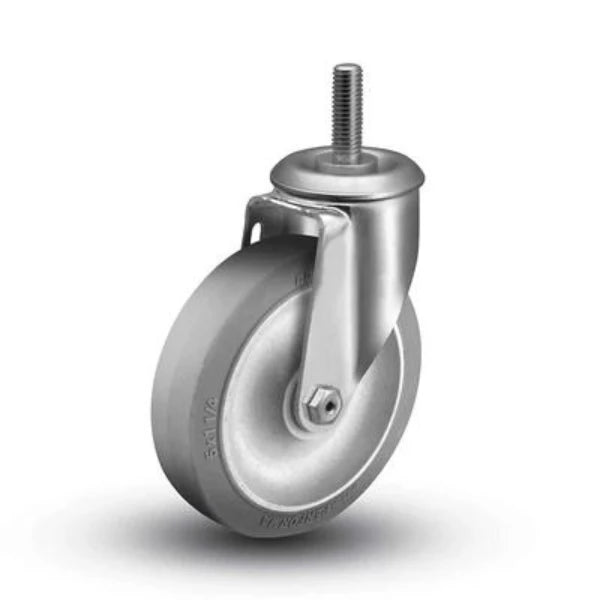 5" x 1.25" Swivel Caster with 1/2" Thread and Performa Rubber BB Wheel for Smooth Mobility – Medium-Duty Caster Model 2.05254.445 MTG53 colson-header1