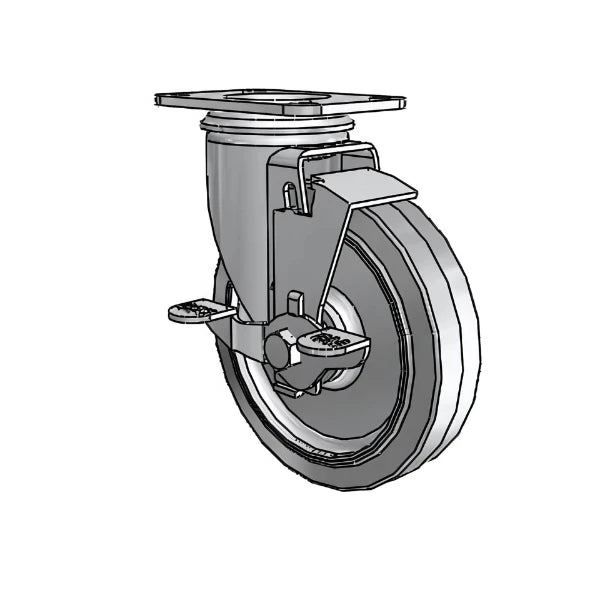 5" x 1.25" Performa Delrin Bearing Side-Lock Caster - Durable Caster with 2.5" x 3.625" Plate for Heavy-Duty Applications - 2.05256.441 BRK1 colson-header