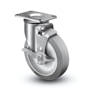 5" Performa Rubber Swivel Side Lock Caster – 325 lb