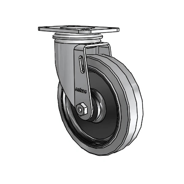 5" x 1.25" Conductive Performa Caster with 2.5" x 3.625" Plate - Durable Static Control Solution for Industrial Carts and Electronic Equipment | 2.05256.445 COND colson-header
